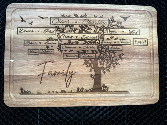 Custom Family Tree Cutting Board