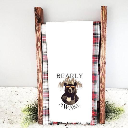 Bearly Awake Funny Kitchen Towel