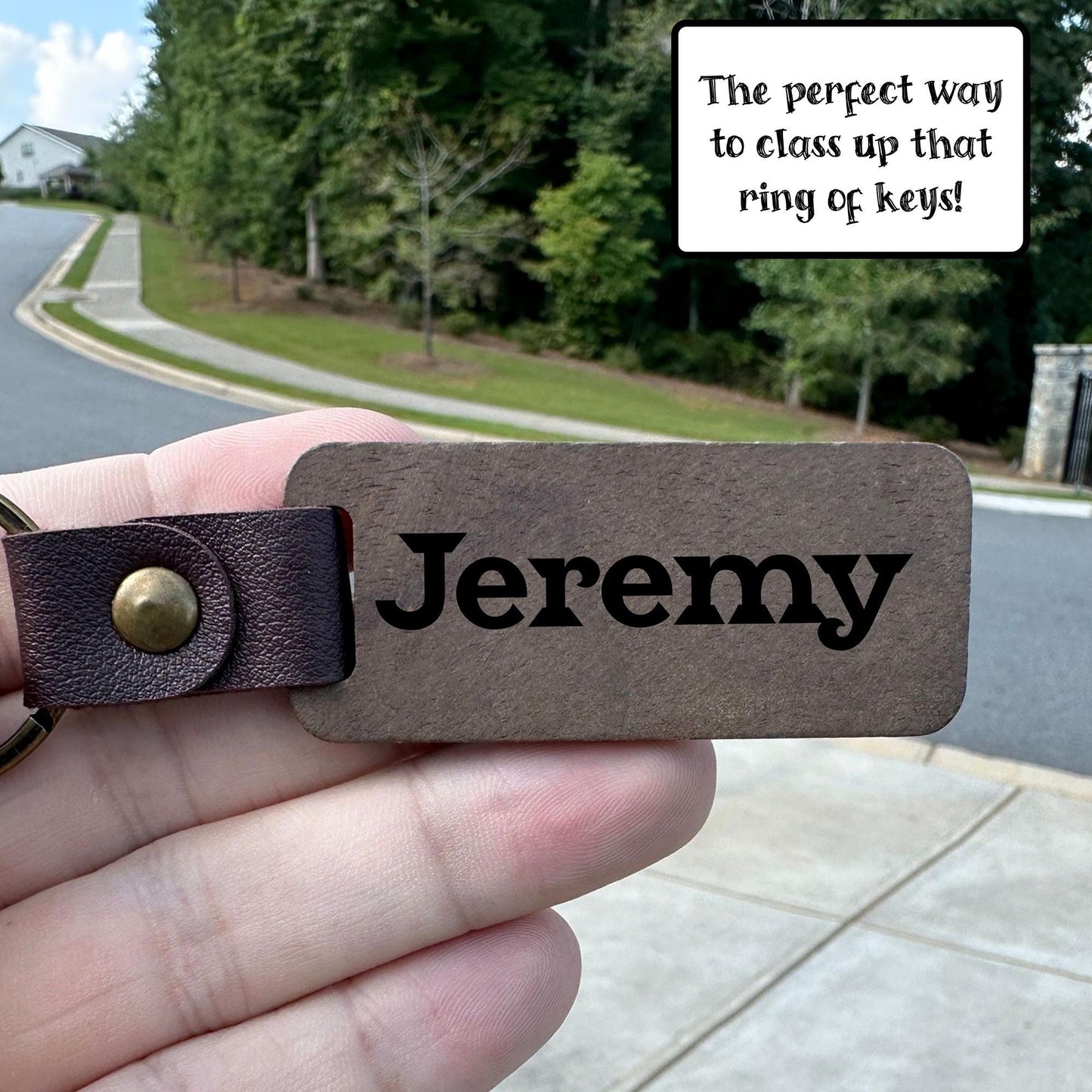 Personalized Custom Wood Keychain