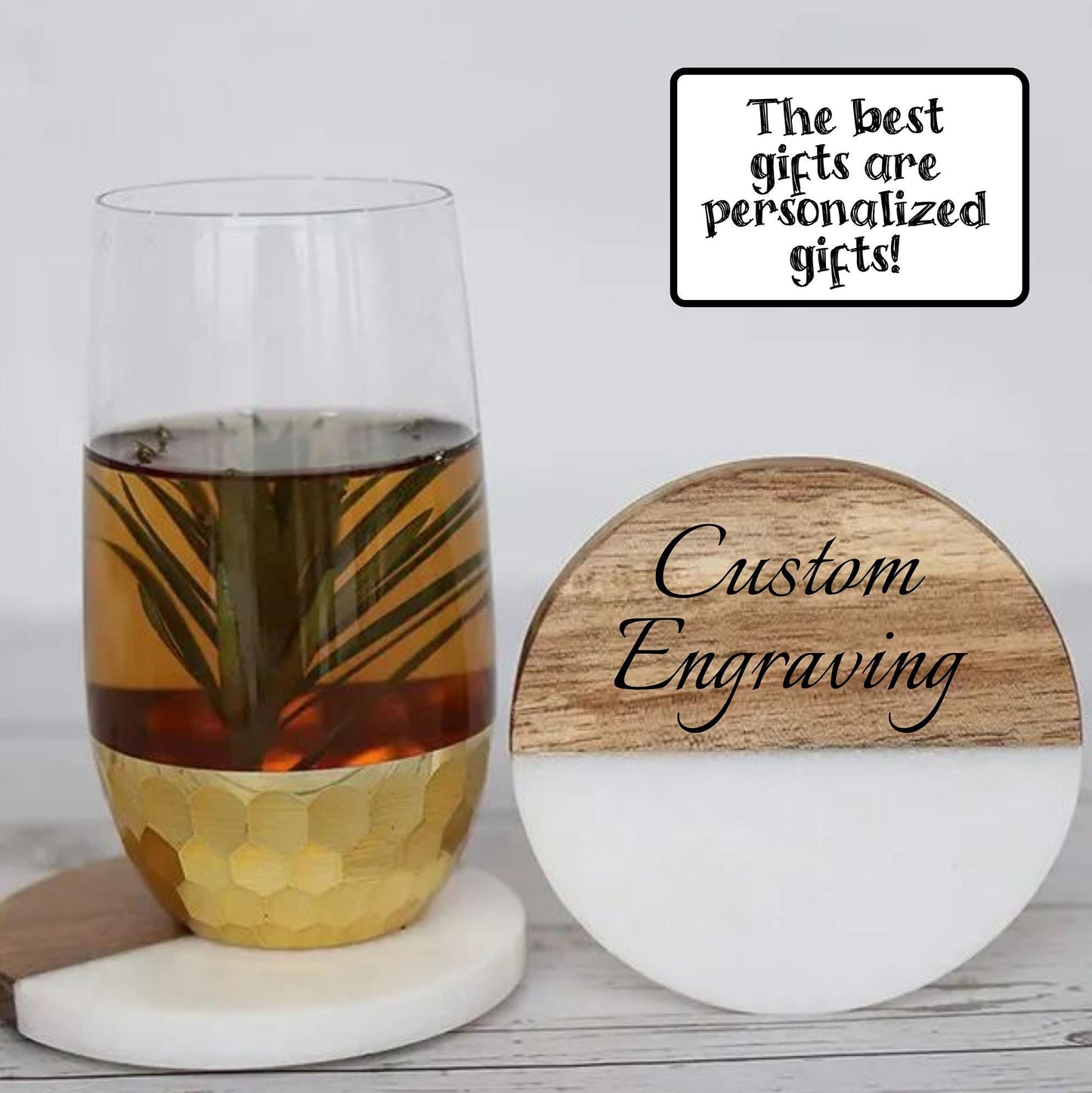 Personalized Engraved Coasters Set