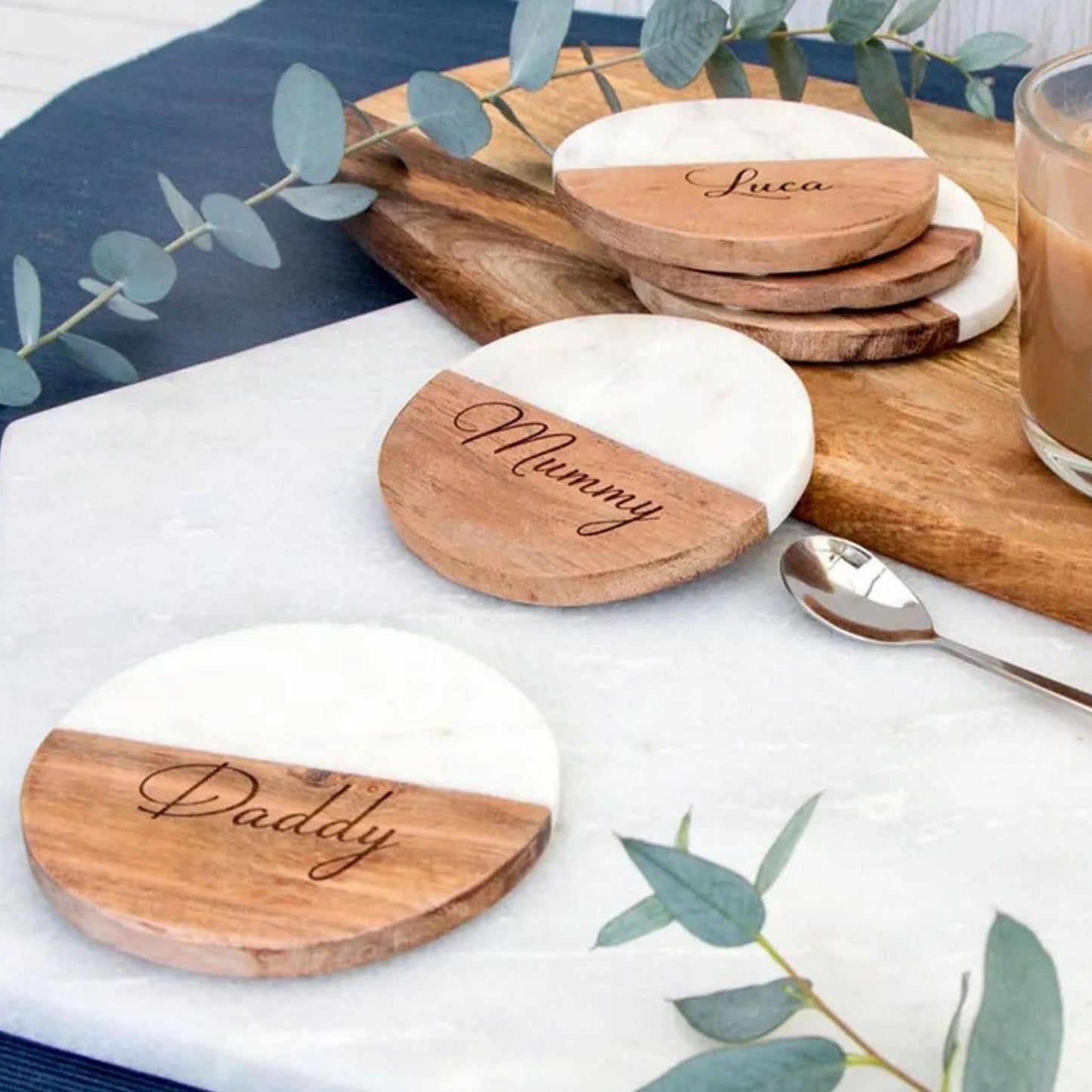 Personalized Engraved Coasters Set