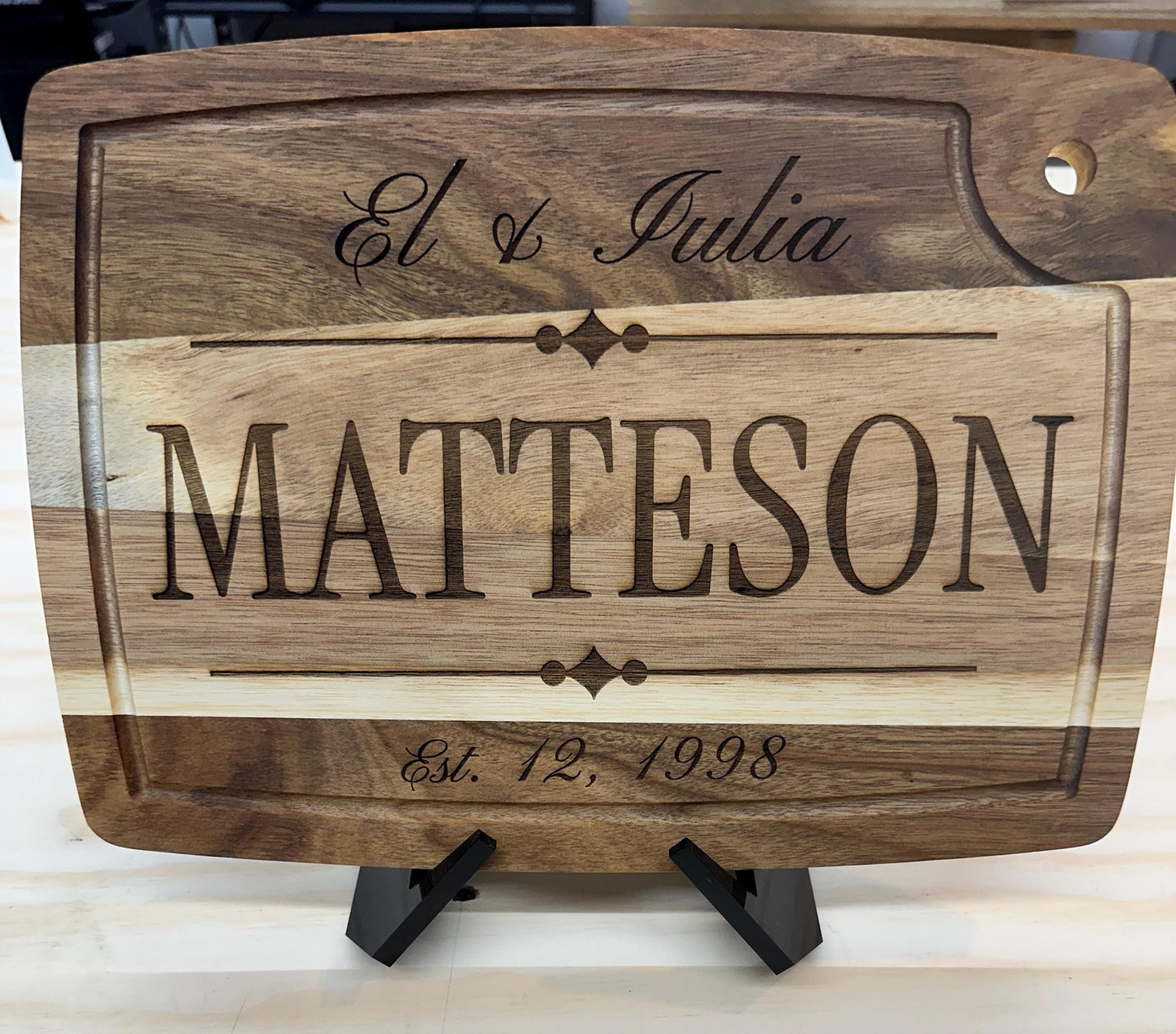 Personalized Couple's Name Cutting Board